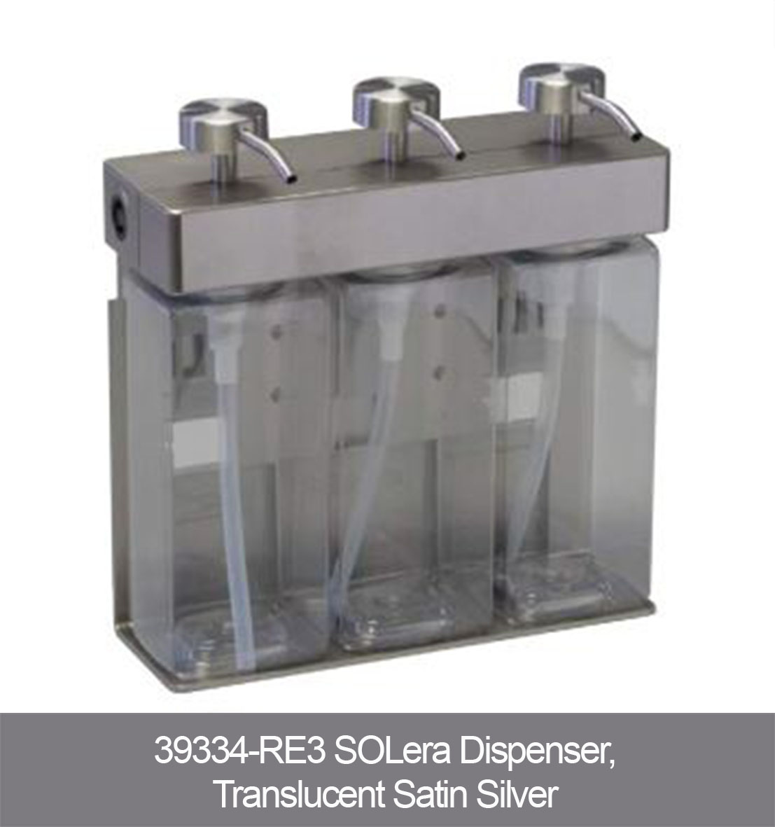 SOLERA Triple Wall Mount Shower Dispenser Units - Rectangular